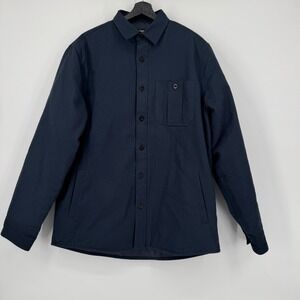 LINE OF TRADE‎ Men Navy Blue Quilted Lined Utility Work Shirt Jacket Large